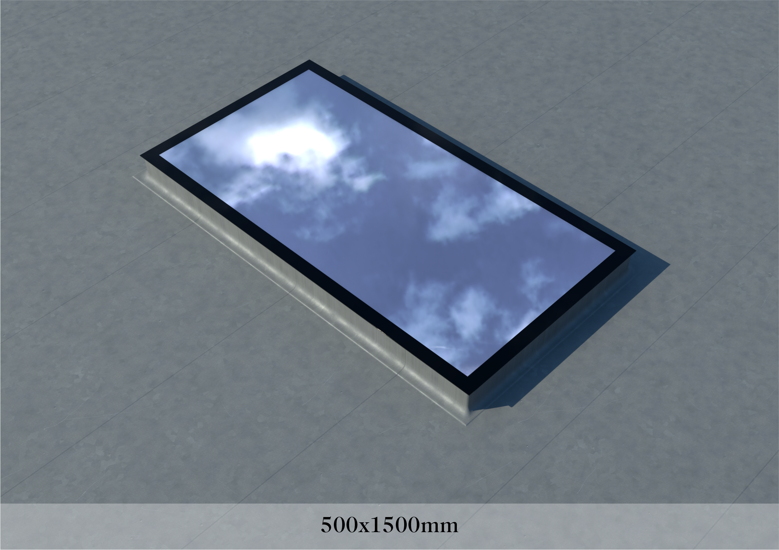 TRIPLE GLAZED SKYLIGHT 500 x1500mm