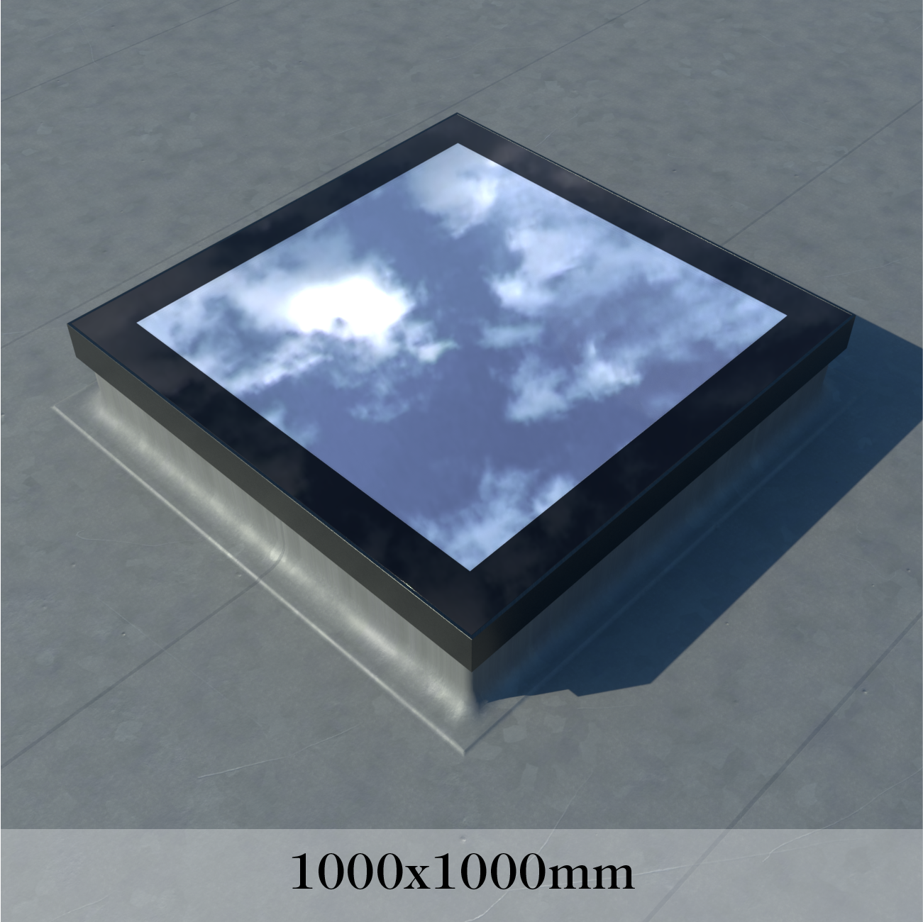 Framed Skylight 1000 x 1000 mm – Triple glazed