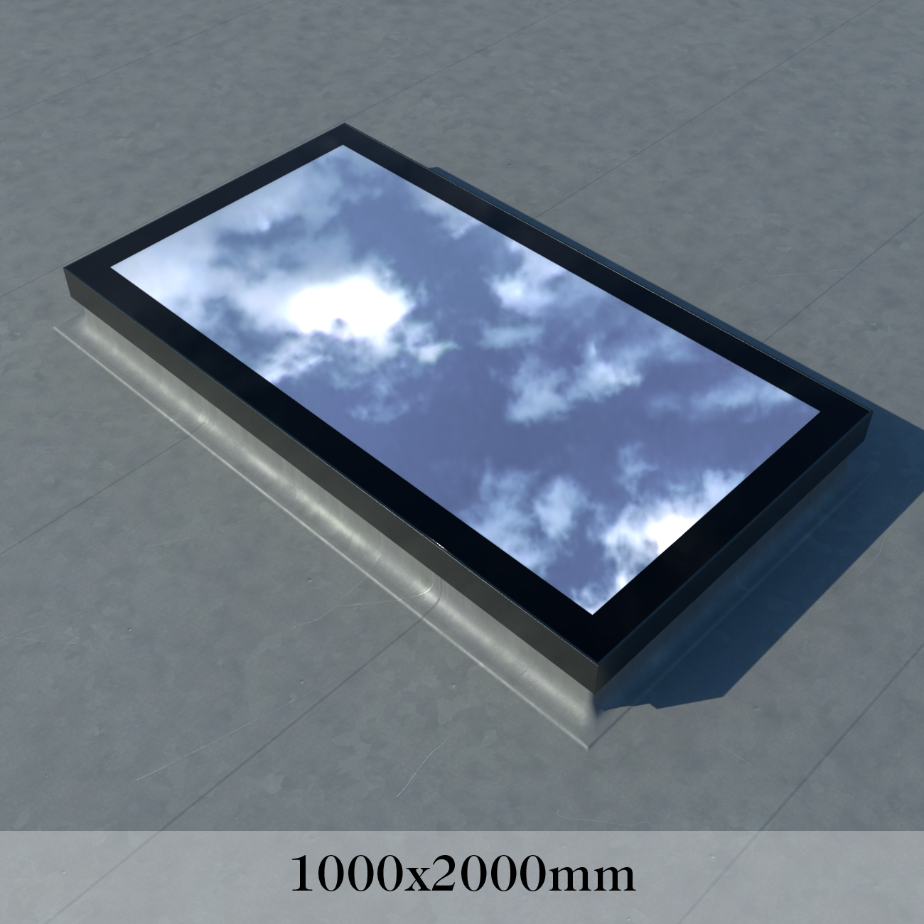 Framed Skylight 1000 x 2000 mm – Triple glazed