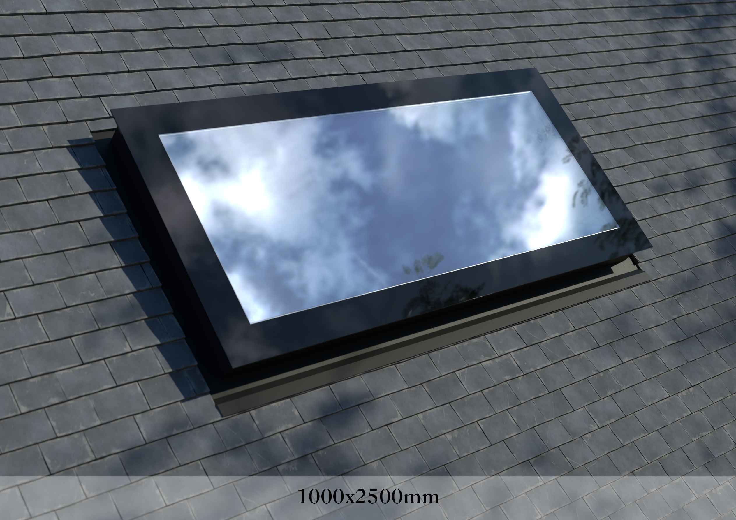 Pitched Roof Skylight 1000 x 2500mm