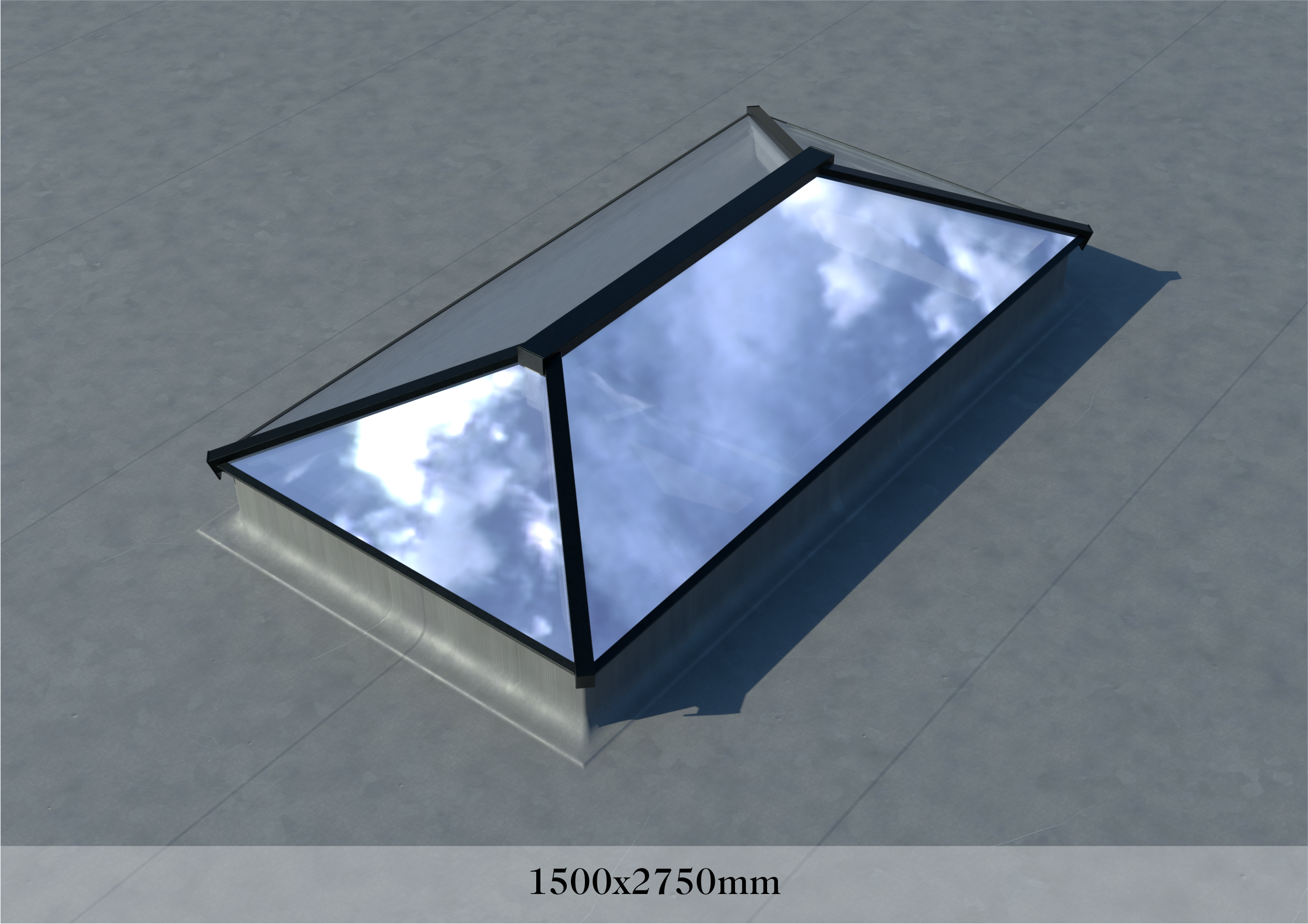 Contemporary Roof Lantern 1500 x 2750mm