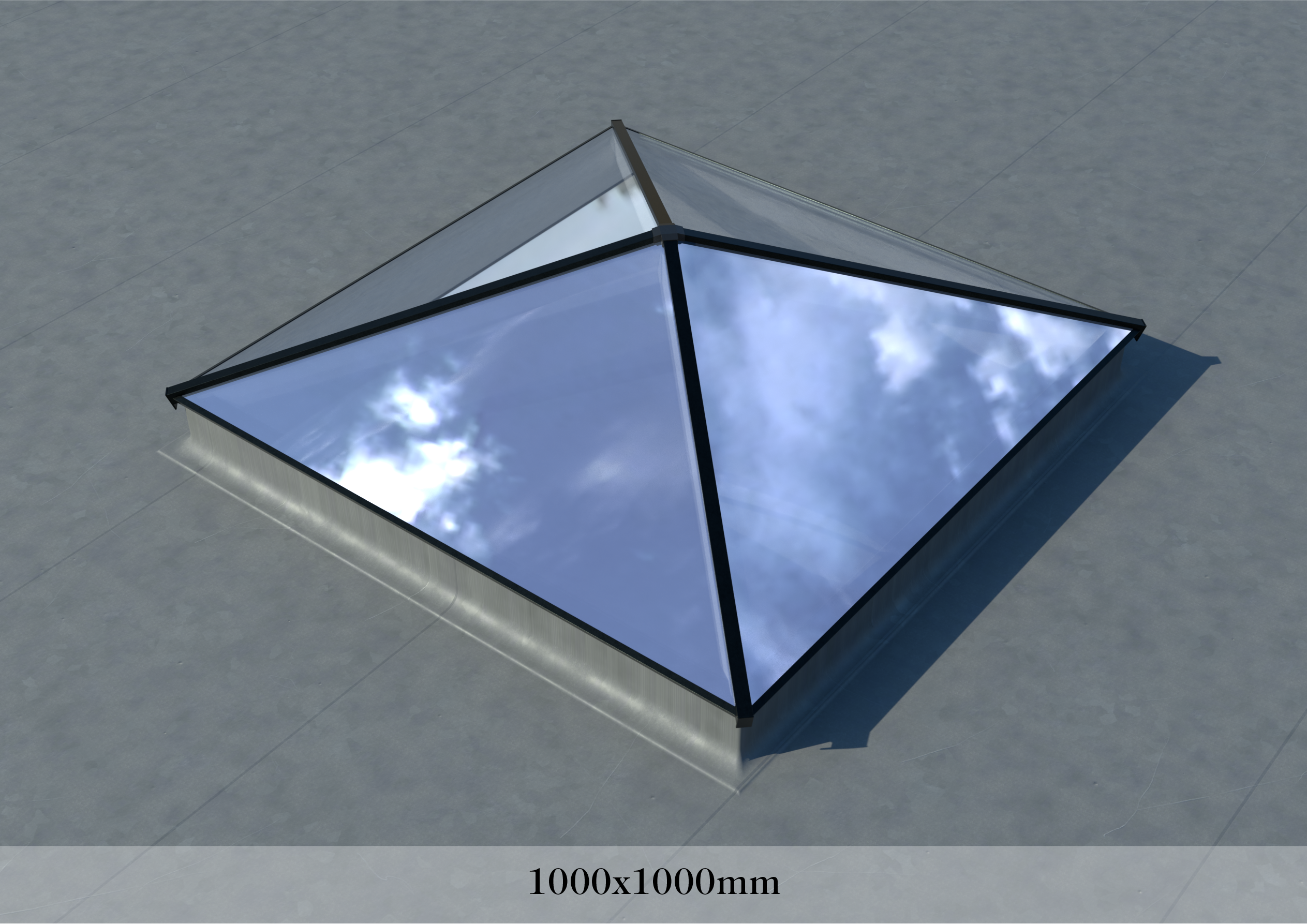 Square Roof Lantern 1000 x 1000mm